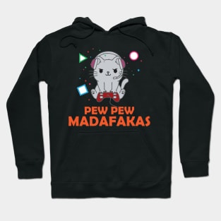 Pew Pew Cat Gaming Cat Hoodie